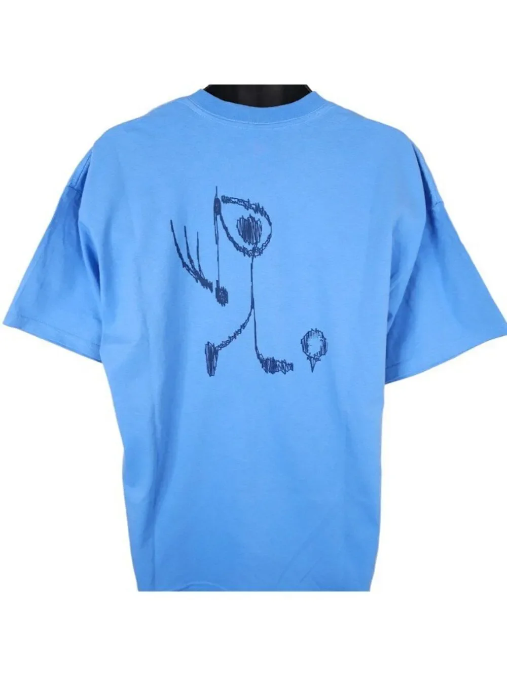 Vintage Golf T Shirt Mens Size XL Blue Y2K Stick Figure